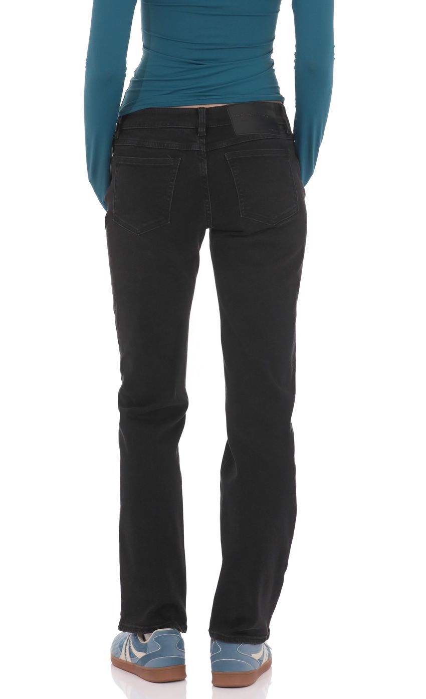 Product image for Low Rise Straight Leg Jeans in Black