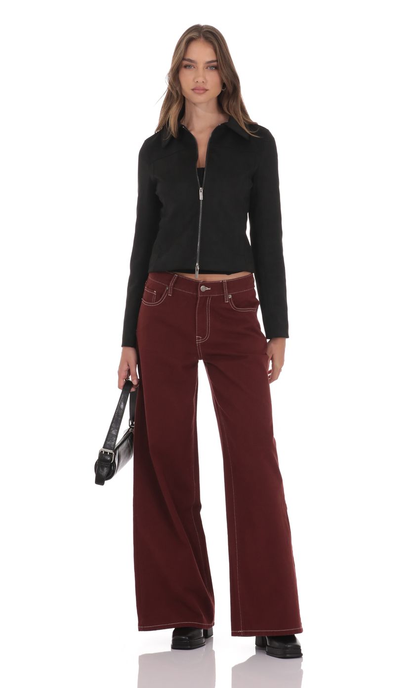 Изображение товара для Замшевая куртка на молнии