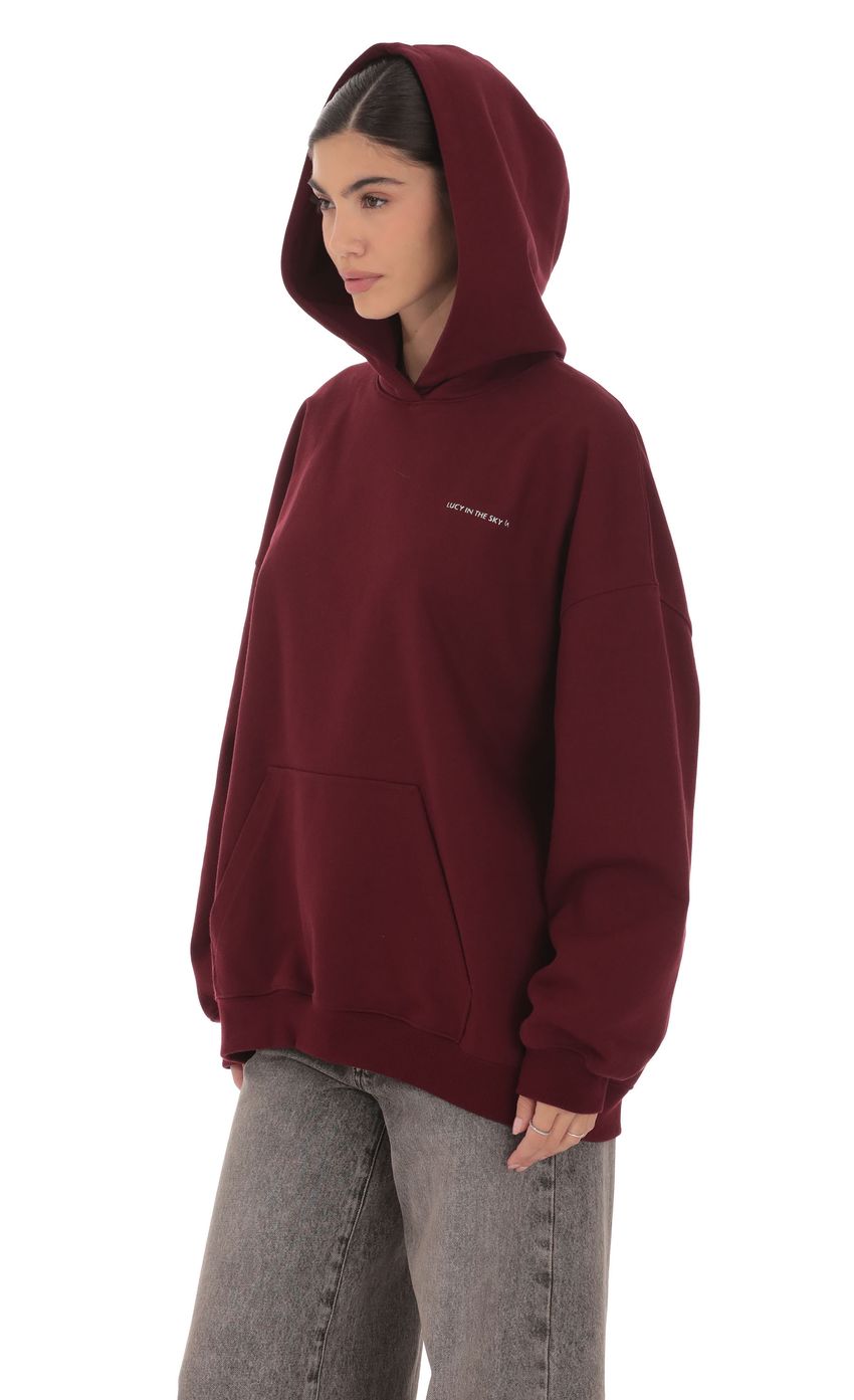 Изображение товара для Худи Lucy in the Sky цвета бургунди