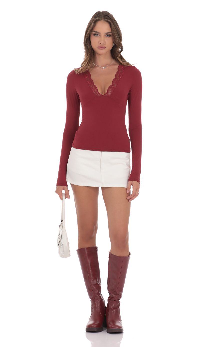 Изображение товара для Кружевной топ с V-образным вырезом