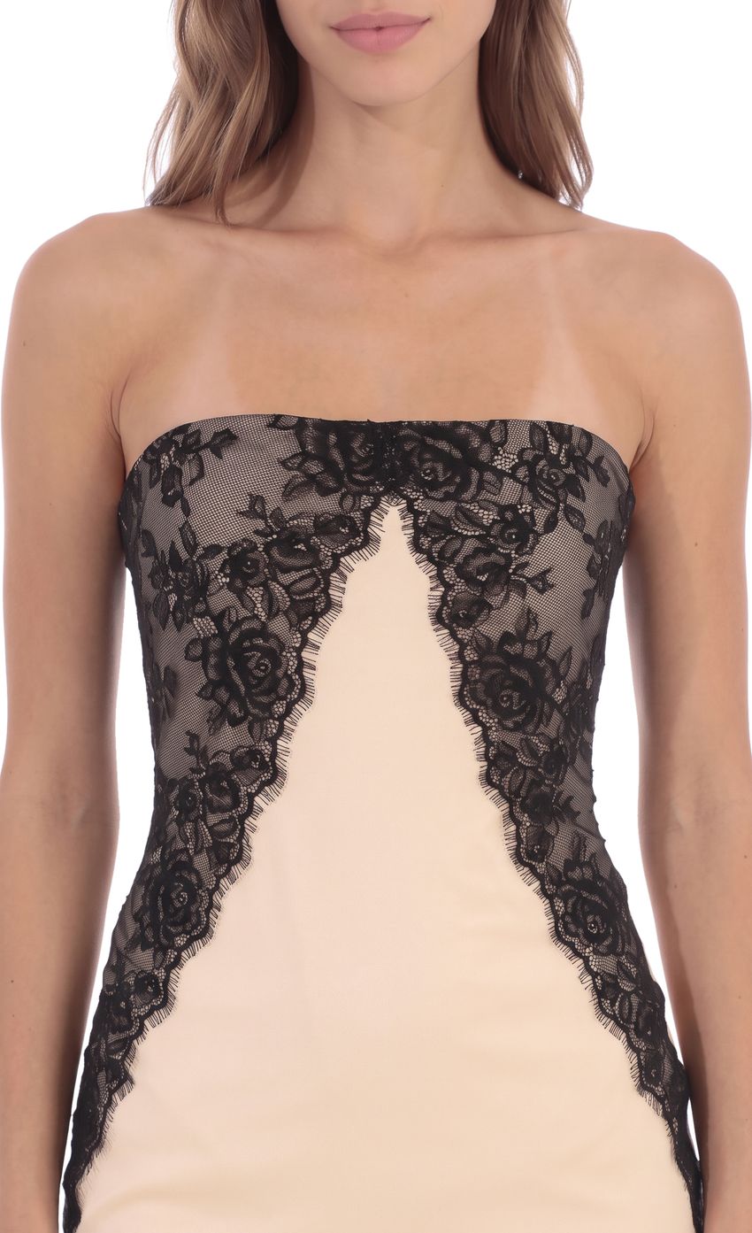 Product image for Floral Lace Mini Dress in Cream