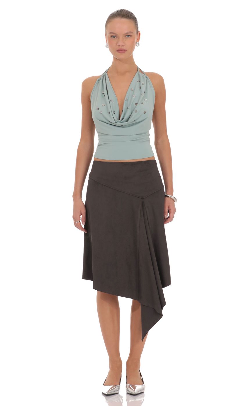 Product image for Lila Suede Midi Skirt
