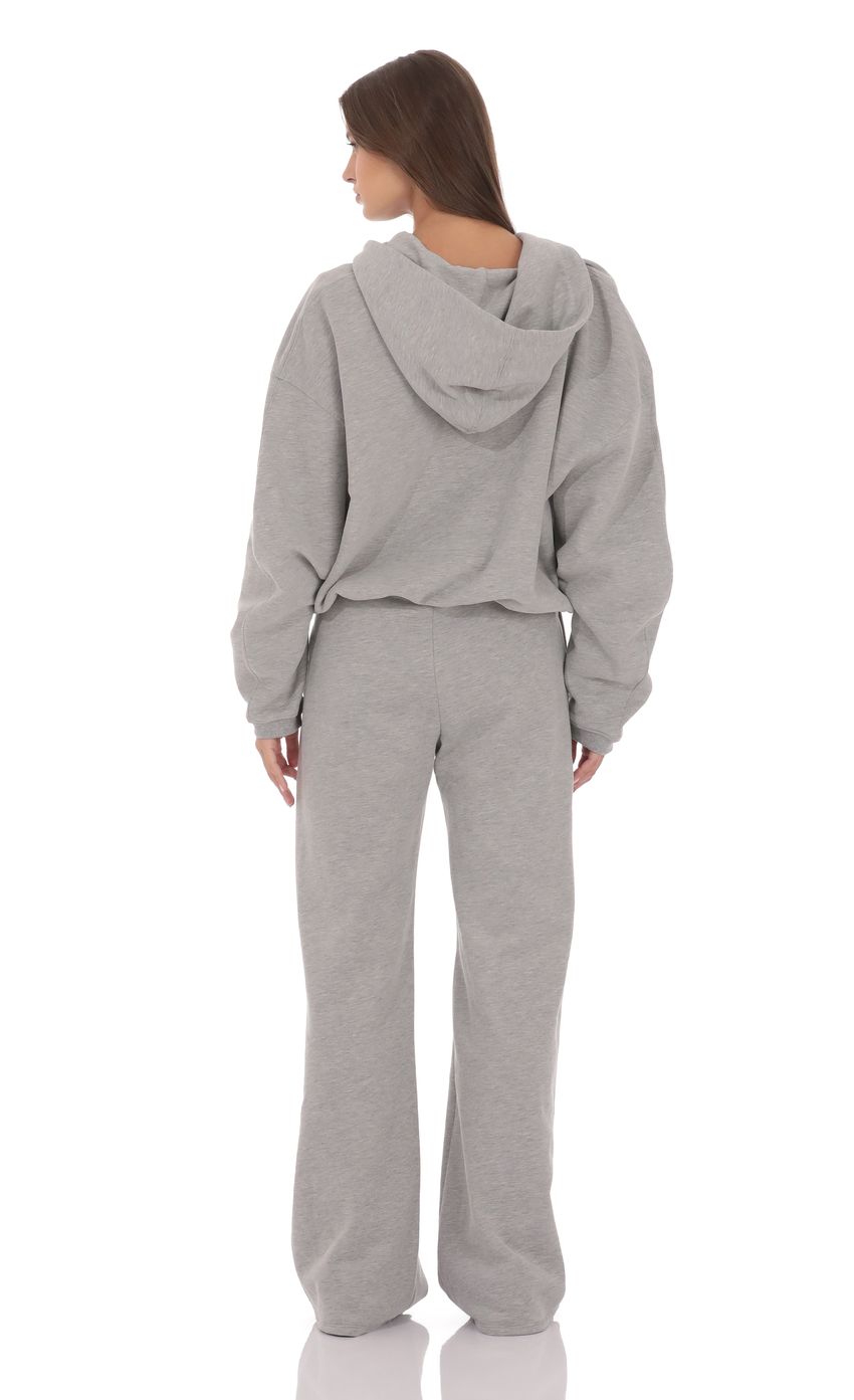 Изображение товара для Прямые флисовые брюки серого цвета