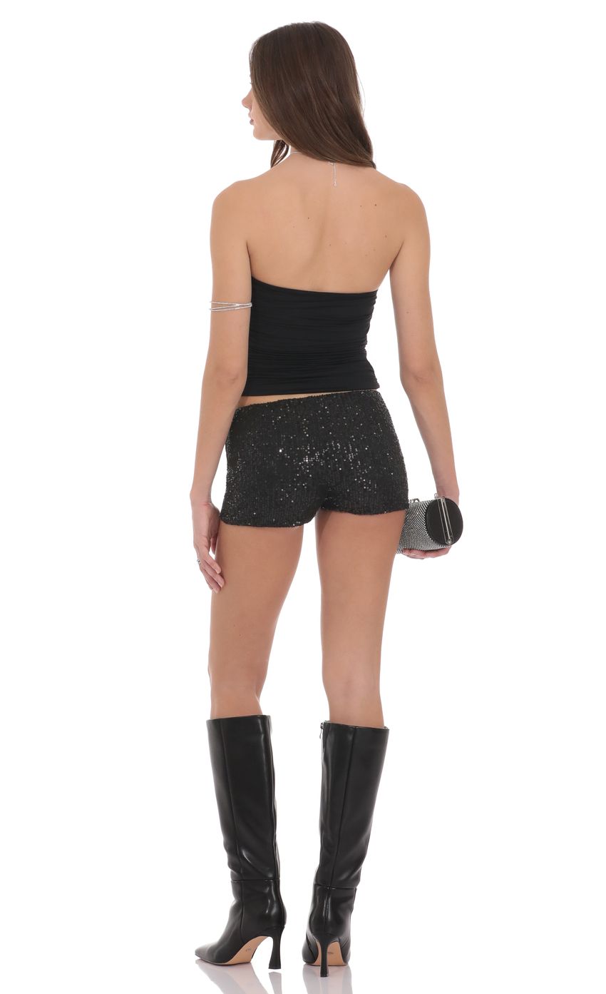 Product image for Sequin Mini Shorts in Black