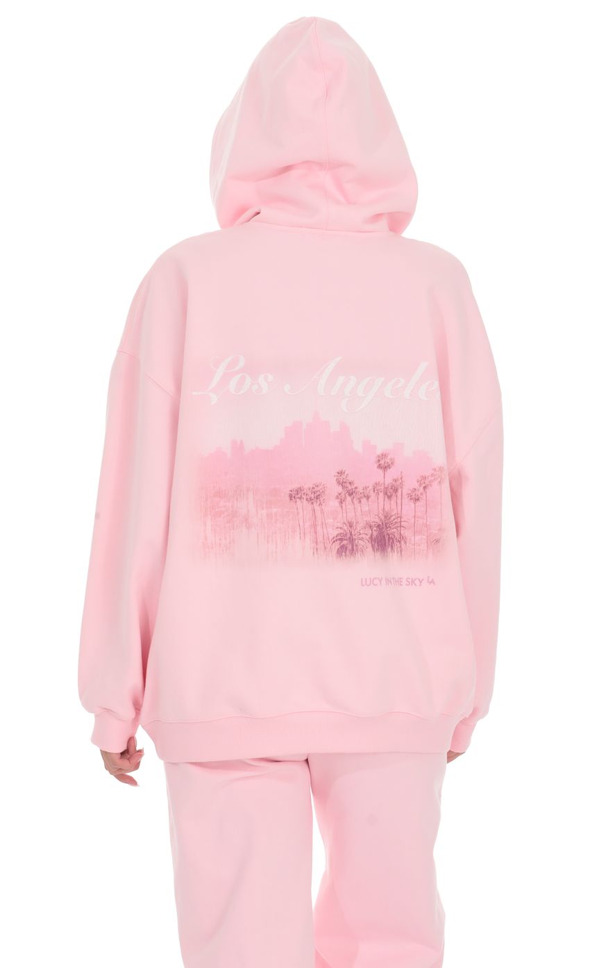 Product image for Los Angeles Print Hoodie in Pink