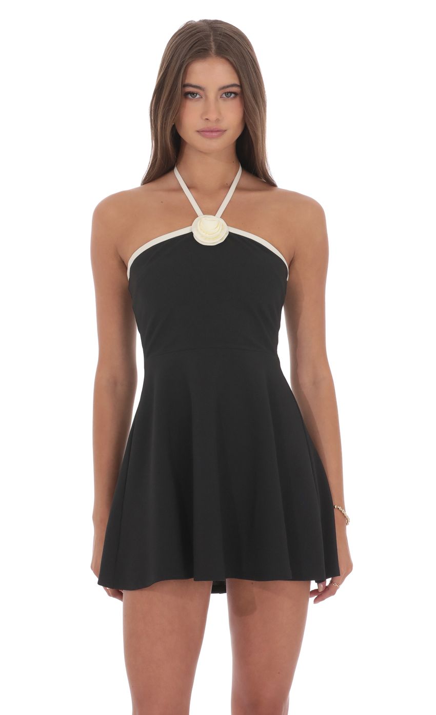 Product image for Florette Halter Dress in Black