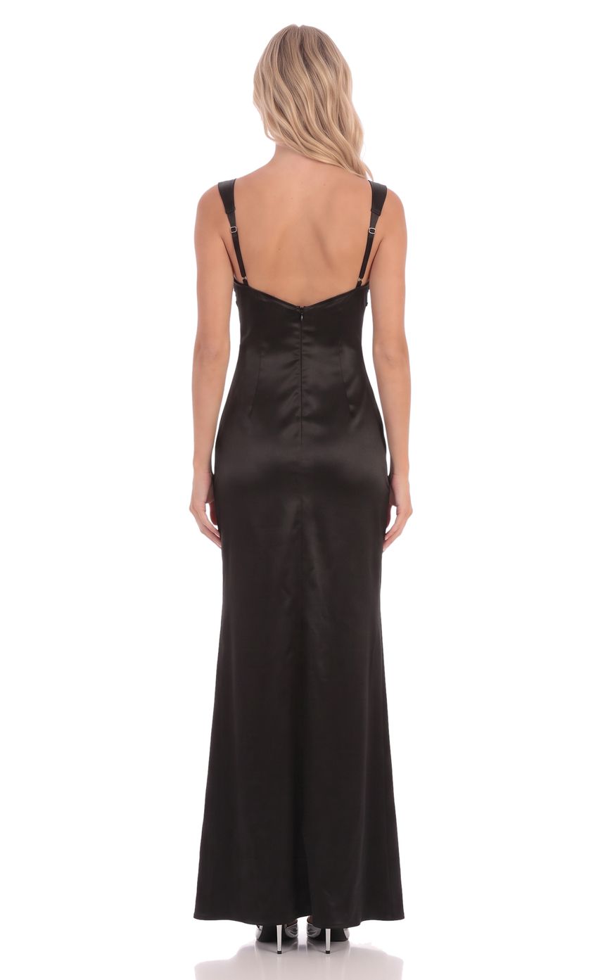 Product image for Beaded Sweetheart Maxi Dress in Black