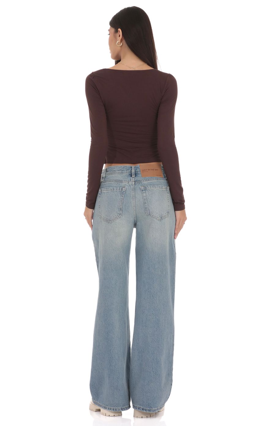 Product image for Wide Leg Jeans in Blue Wash