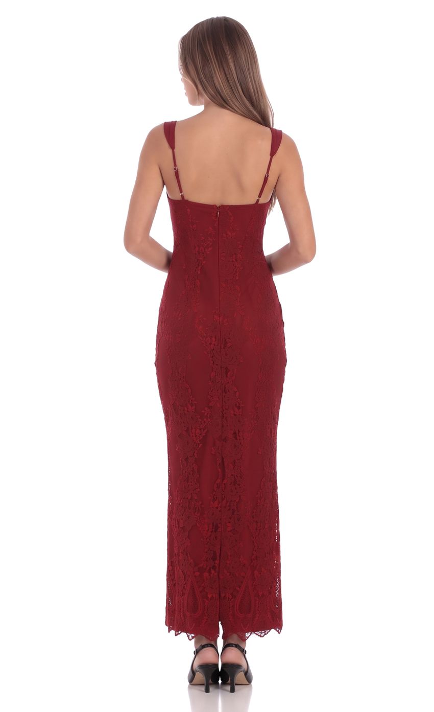 Product image for Lace Dress in Burgundy