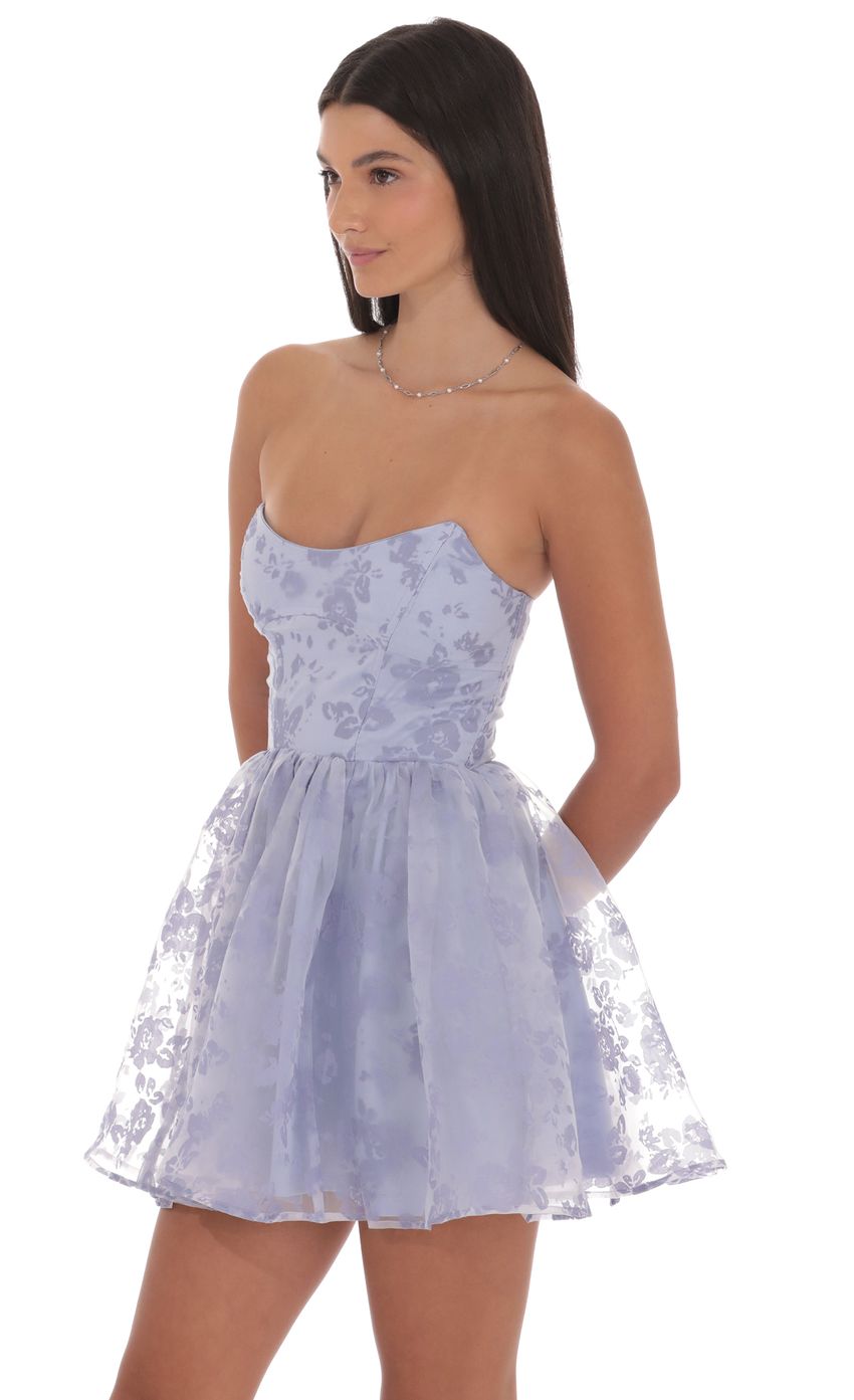 Product image for Floral Corset A-line Dress in Lavender