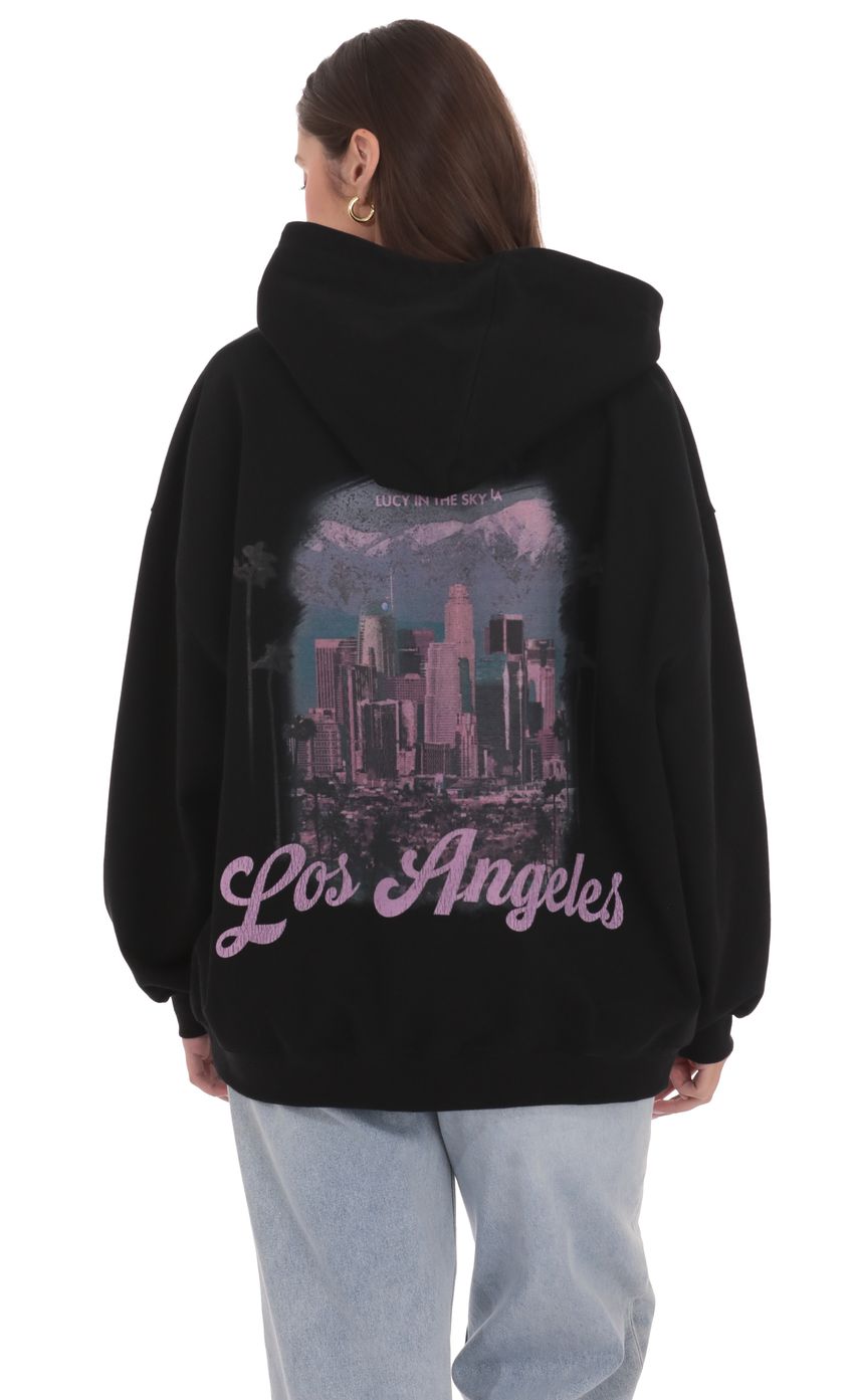 Product image for Los Angeles Oversized Hoodie in Black