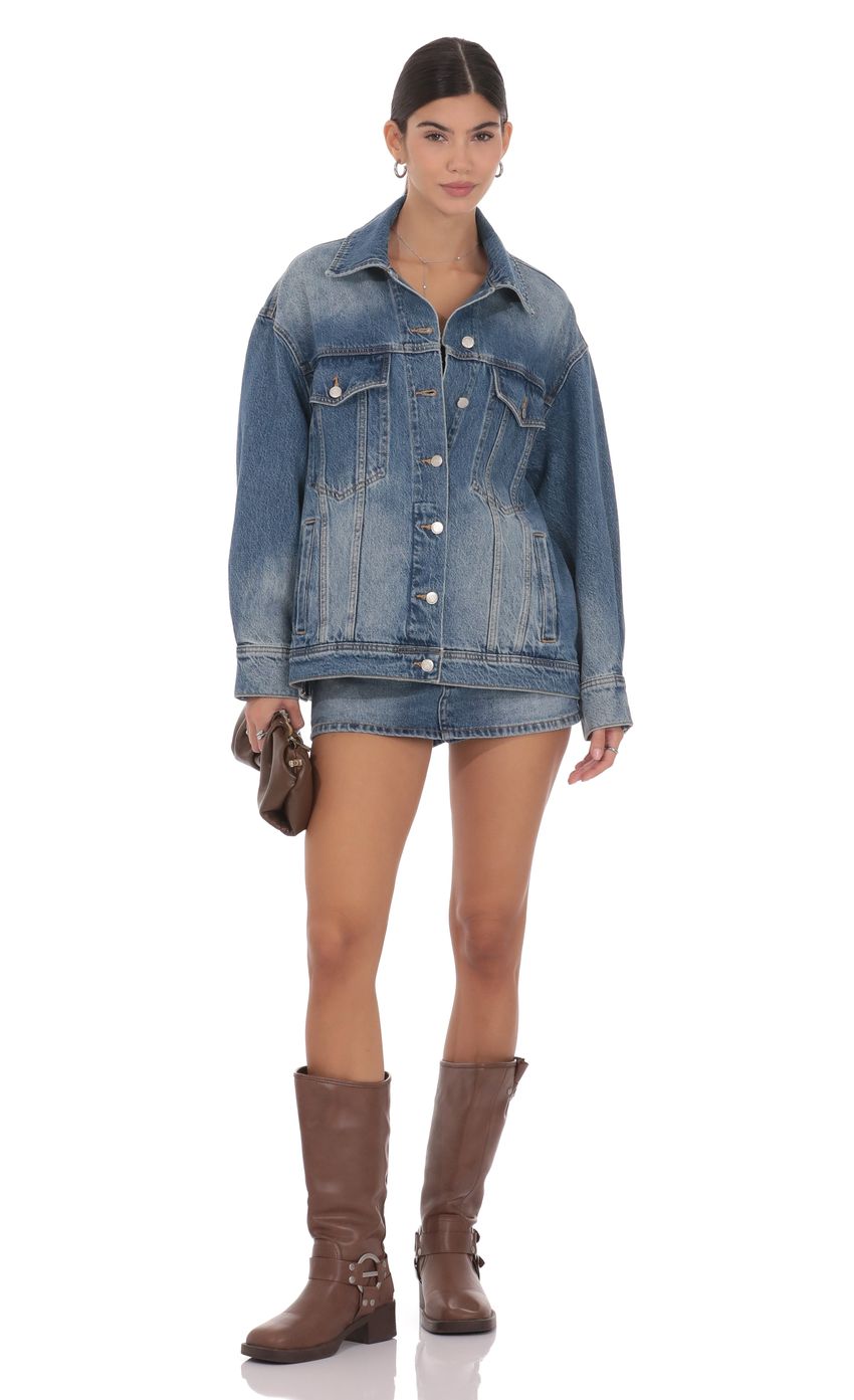 Product image for Oversized Denim Jacket in Blue