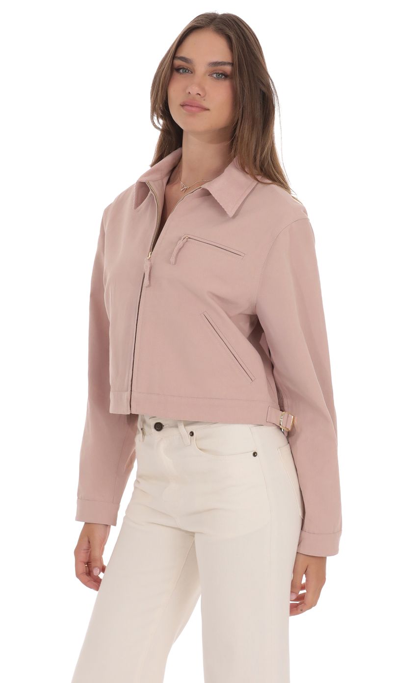 Product image for Corduroy Collar Jacket in Pink