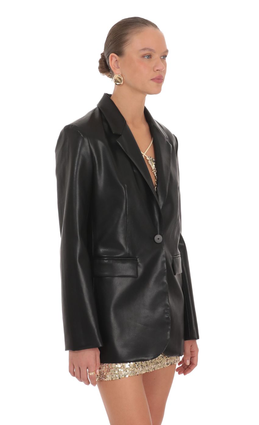 Product image for Maria Faux Leather Blazer