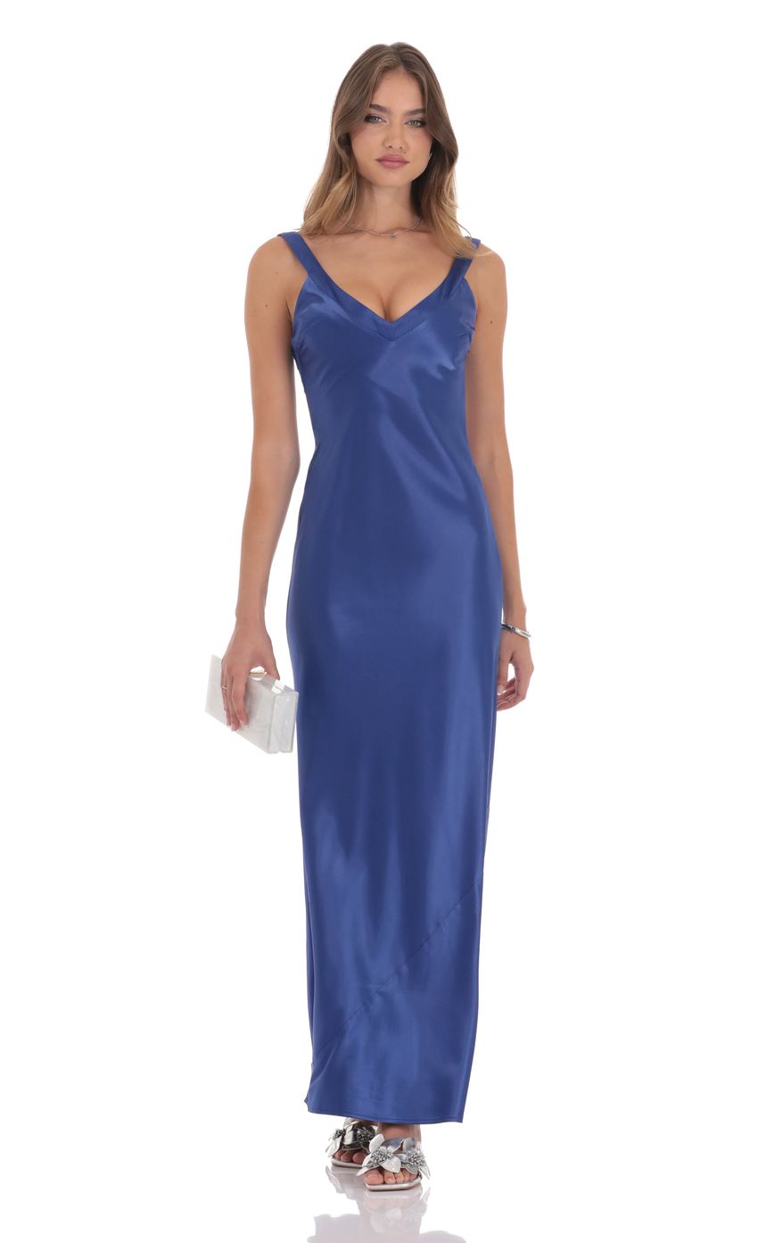 Picture Satin Open Back Maxi Dress in Royal Blue. Source: https://media-img.lucyinthesky.com/data/product-media/850xAUTO/d0e6f037-9a4b-4a81-85e8-f221d1f90167.jpg