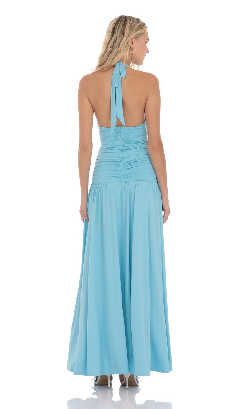 Picture Halter Drop Waist Maxi Dress in Aqua Blue. Source: https://media-img.lucyinthesky.com/data/product-media/850xAUTO/d181c9d6-3194-4c32-a78c-46ab316aac87.jpg