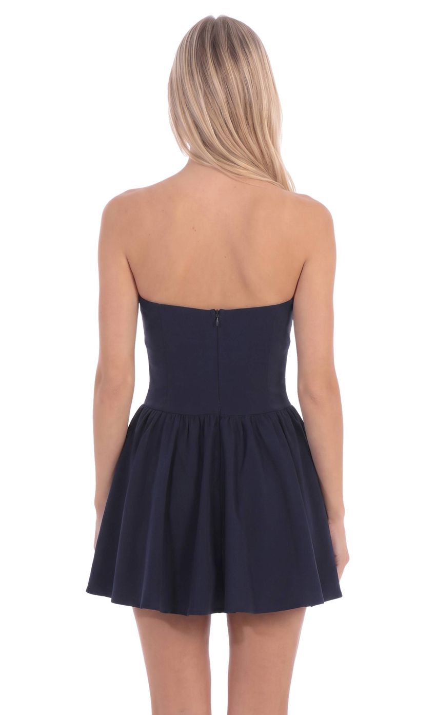 Product image for Sequin Strapless Mini Dress in Navy