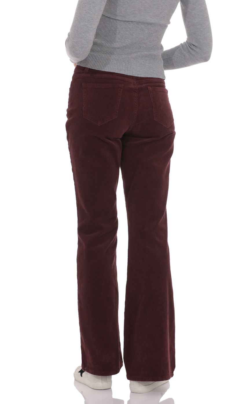 Product image for Corduroy Flare Jeans in Burgundy