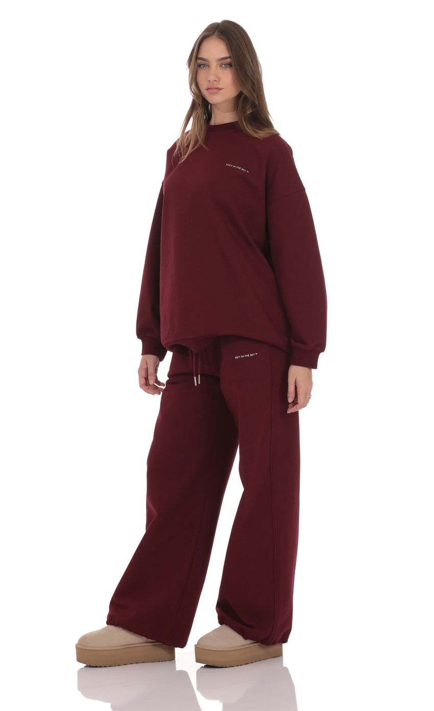 Изображение товара для Брюки из футера бордовые