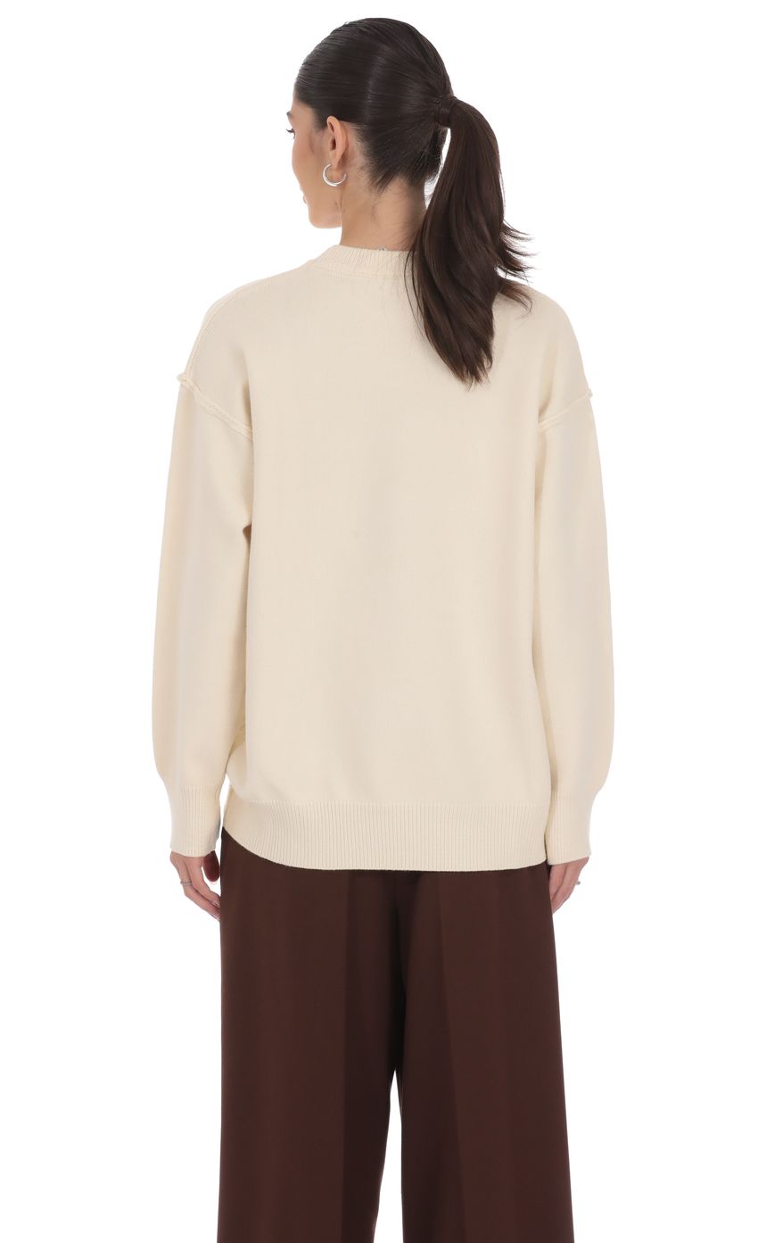 Product image for Oversized Knit Jumper in Ivory