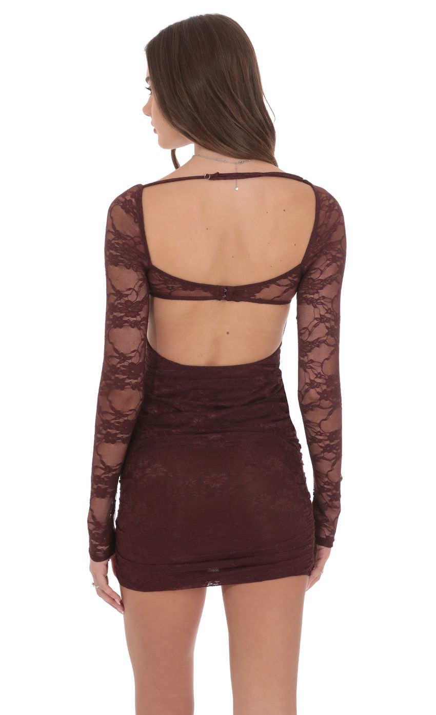 Изображение товара для Кружевное платье-футляр с длинным рукавом