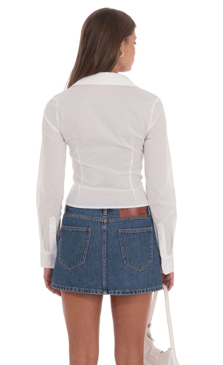 Изображение товара для Белая рубашка на пуговицах