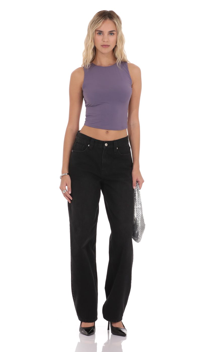 Product image for Open Back Twist Top in Mauve