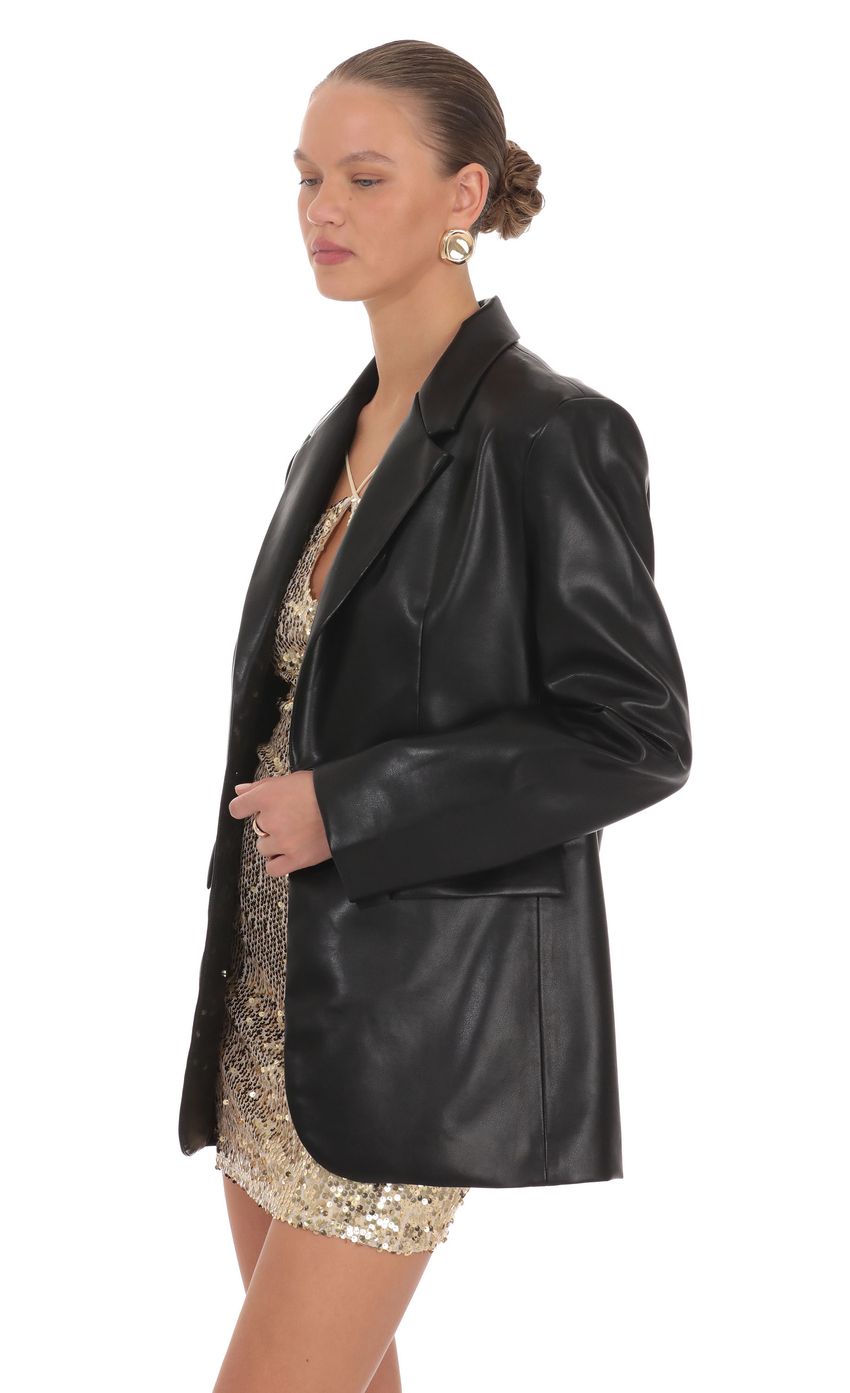 Product image for Maria Faux Leather Blazer
