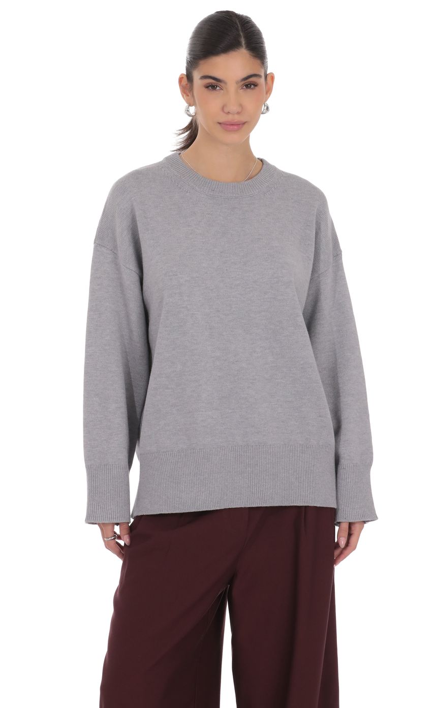 Product image for Oversized Knit Jumper in Gray