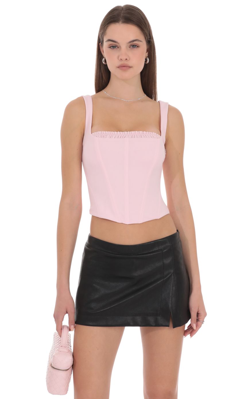 Product image for Alicia Faux Leather Skort