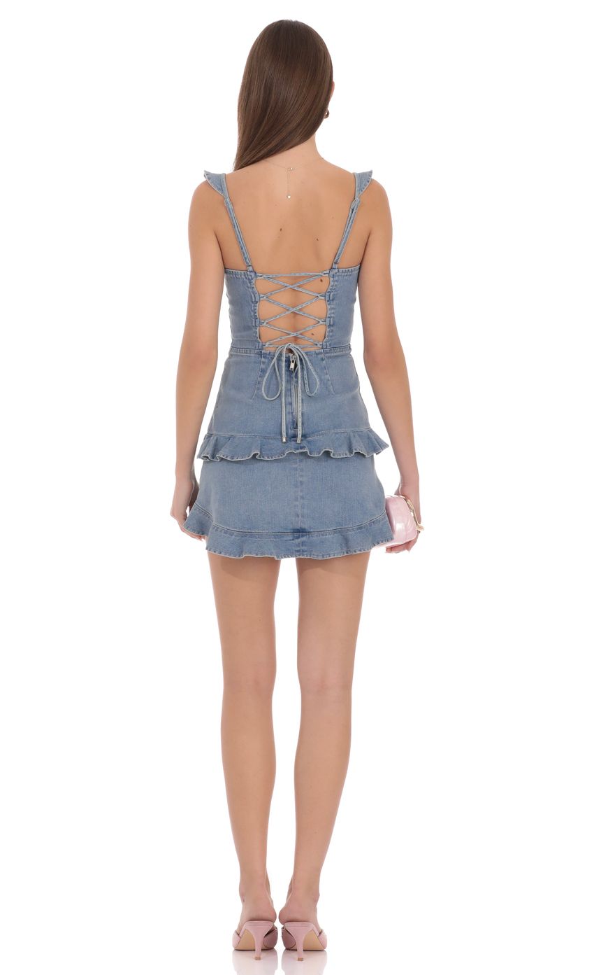 Product image for Solenne Denim Mini Dress