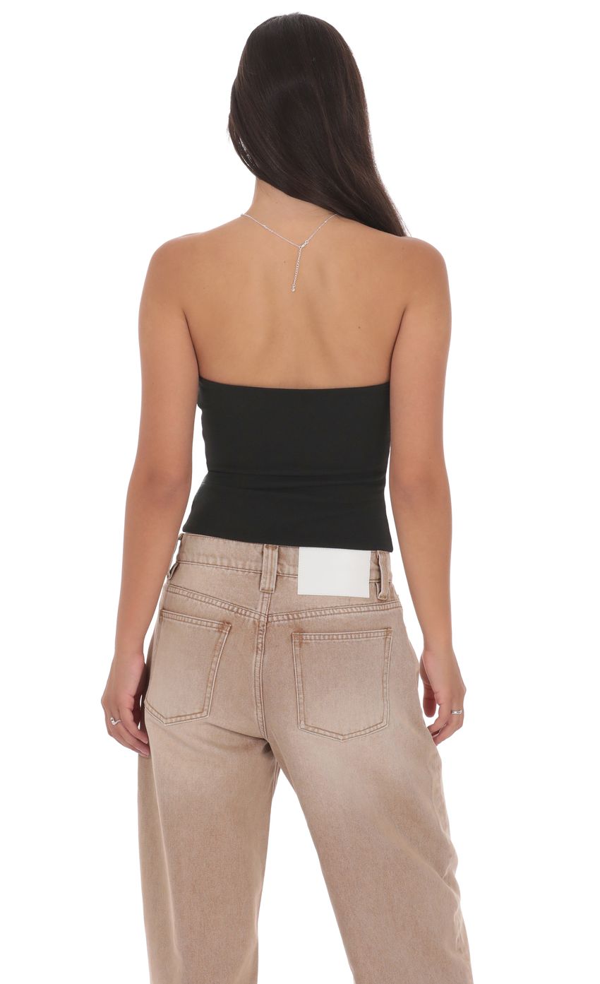 Product image for Keyhole Buckle Top in Black