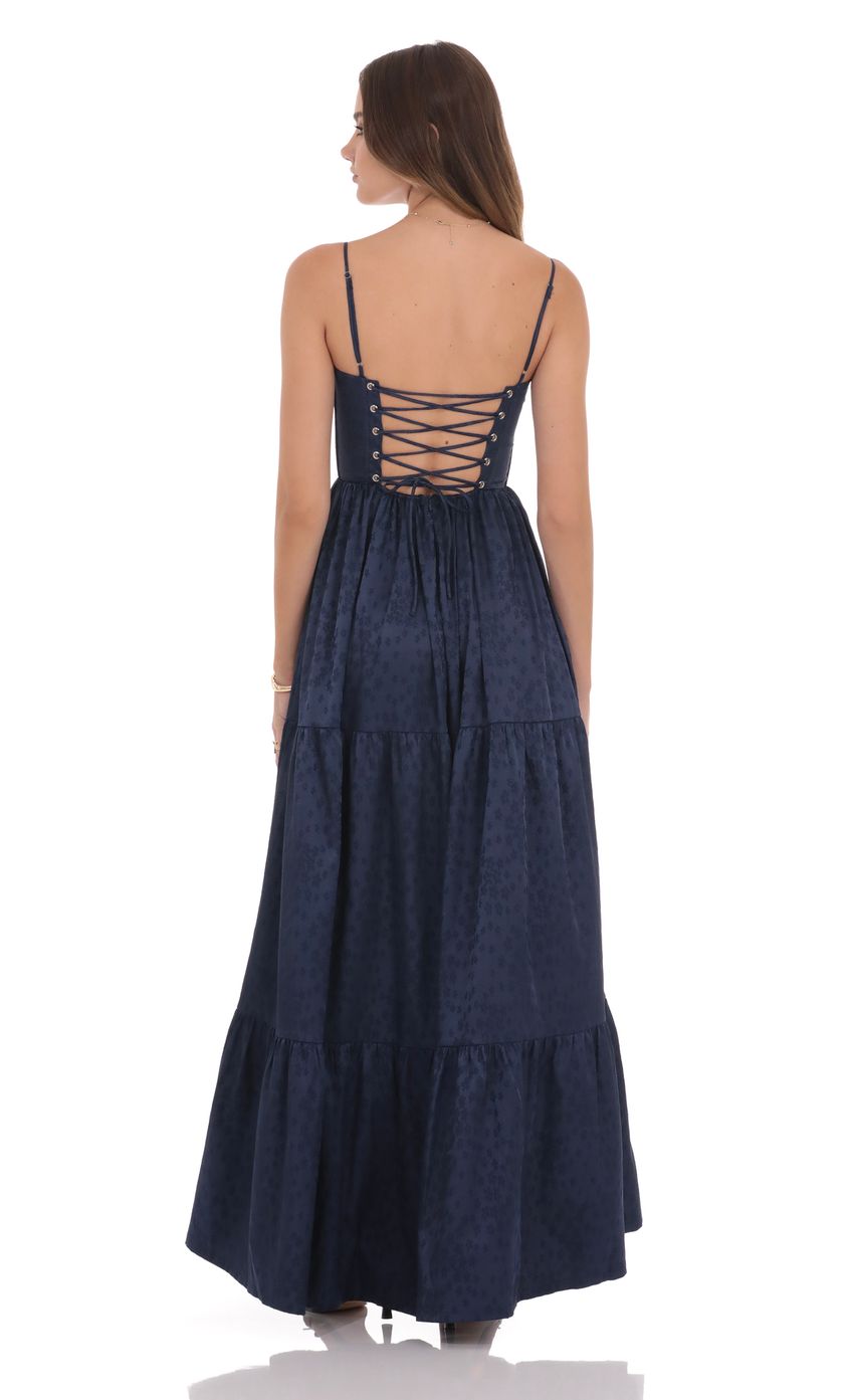 Picture Floral Jacquard Maxi Dress in Navy. Source: https://media-img.lucyinthesky.com/data/product-media/850xAUTO/e1d9c48c-358c-4a39-ba50-7f462828eee7.jpg