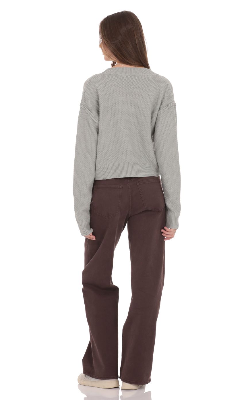 Product image for Cable Knit Cardigan in Gray