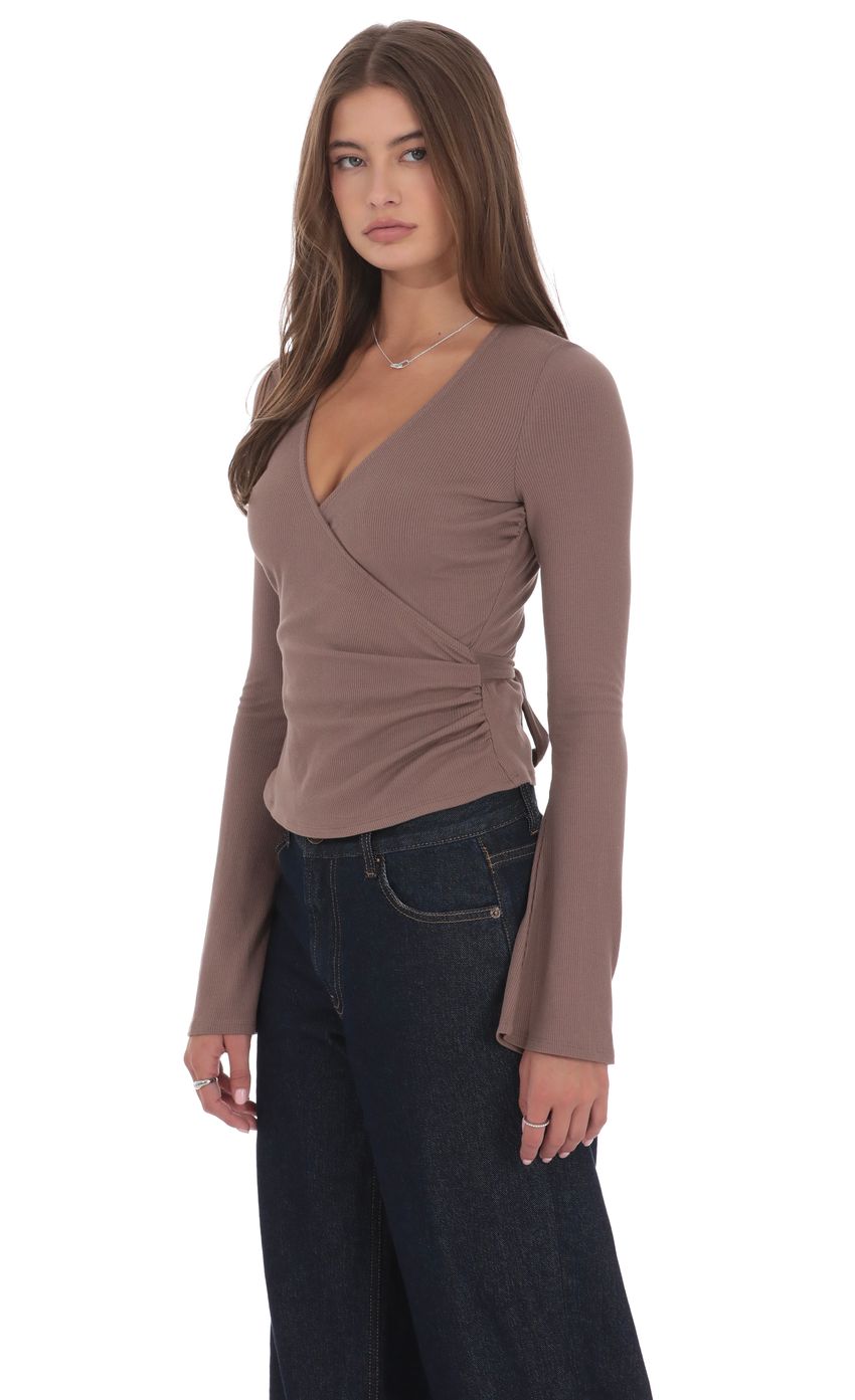 Изображение товара для Топ с запахом и V-образным вырезом