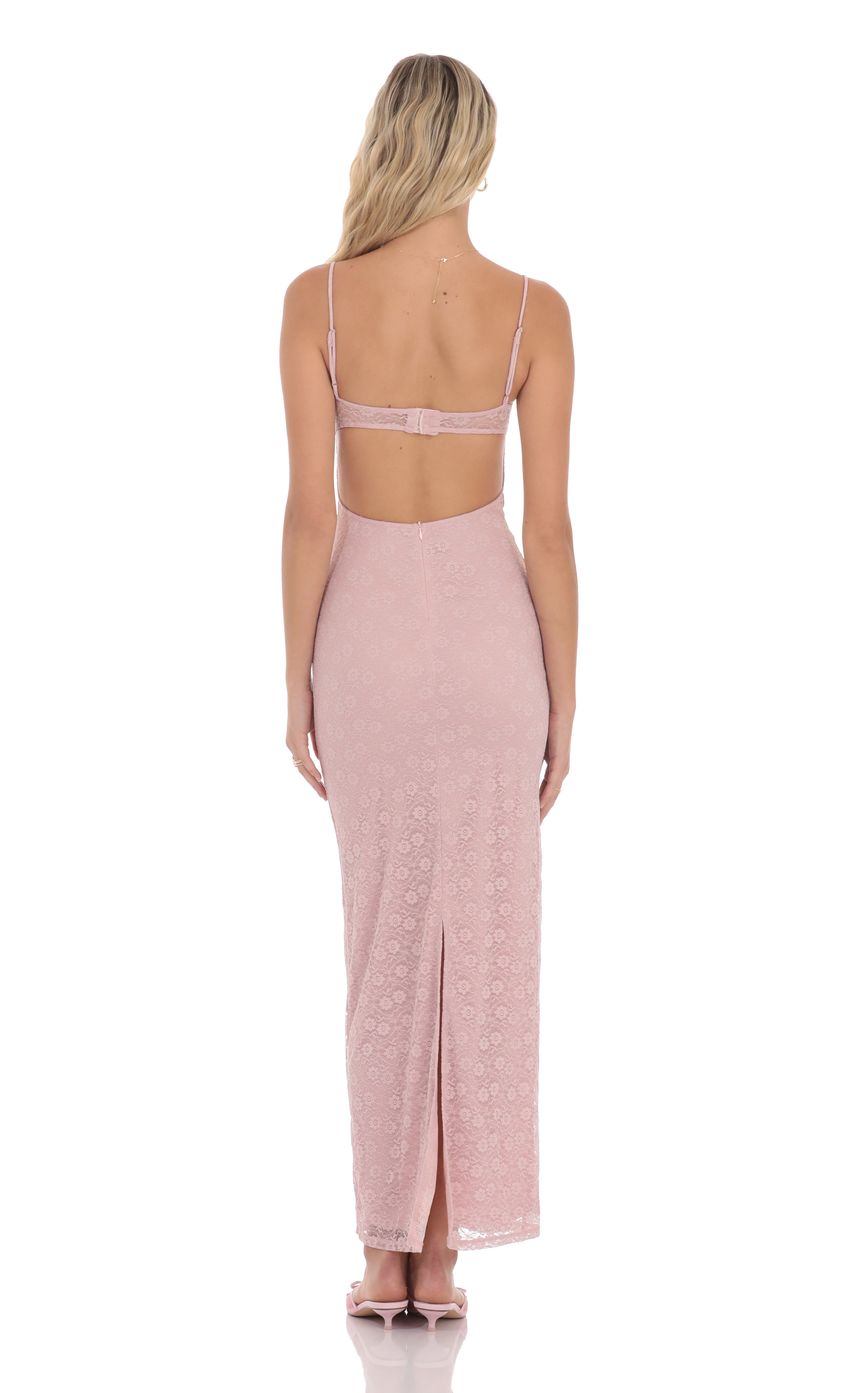 Picture Lace Open Back Maxi Dress in Dusty Rose. Source: https://media-img.lucyinthesky.com/data/product-media/850xAUTO/eae068f1-9c28-4d14-9910-61a3ece361e5.jpg