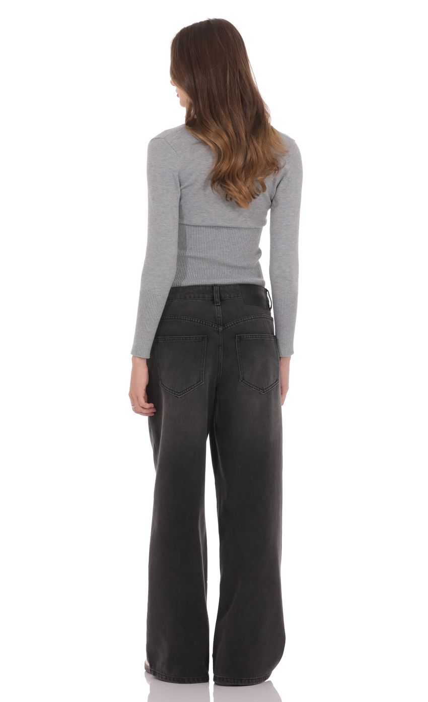 Product image for Crossover Baggy Jeans in Faded Black