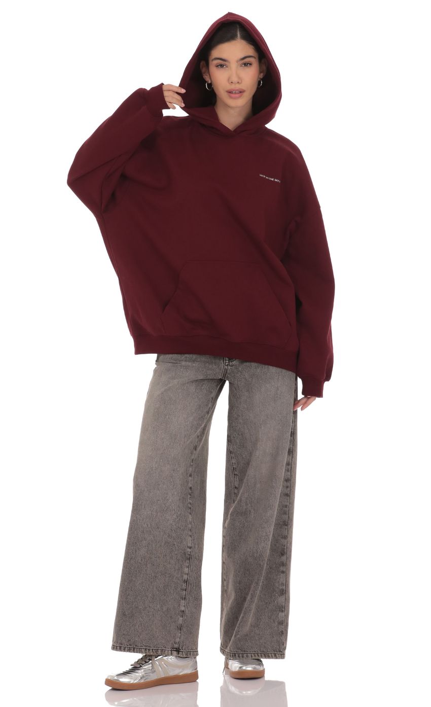 Изображение товара для Худи Lucy in the Sky цвета бургунди