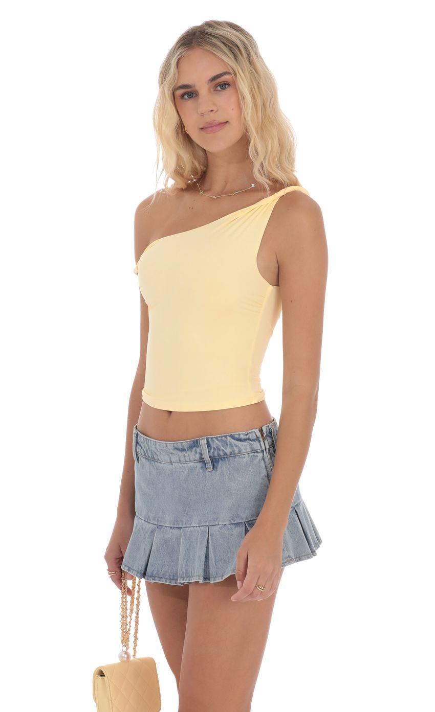 Product image for Off Shoulder Twist Top in Yellow
