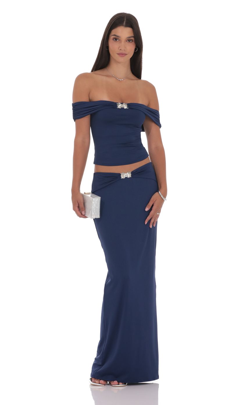 Product image for Embellished Skirt in Navy