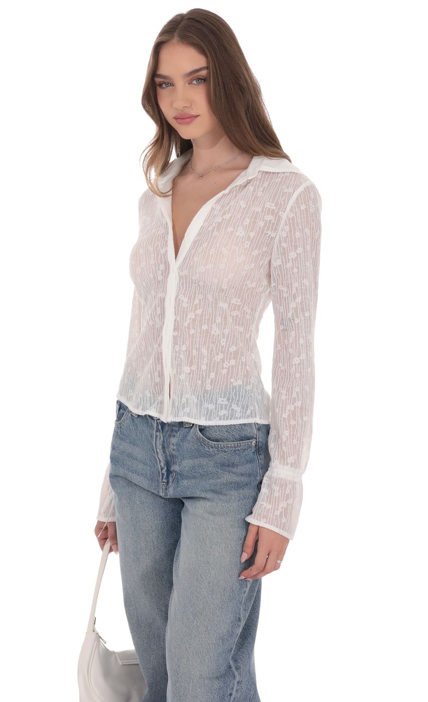 Изображение товара для Прозрачная рубашка на пуговицах