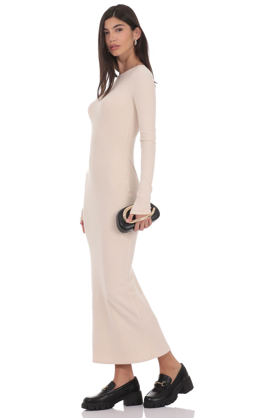 Изображение товара для Платье-макси с открытой спиной и фактурной вязкой