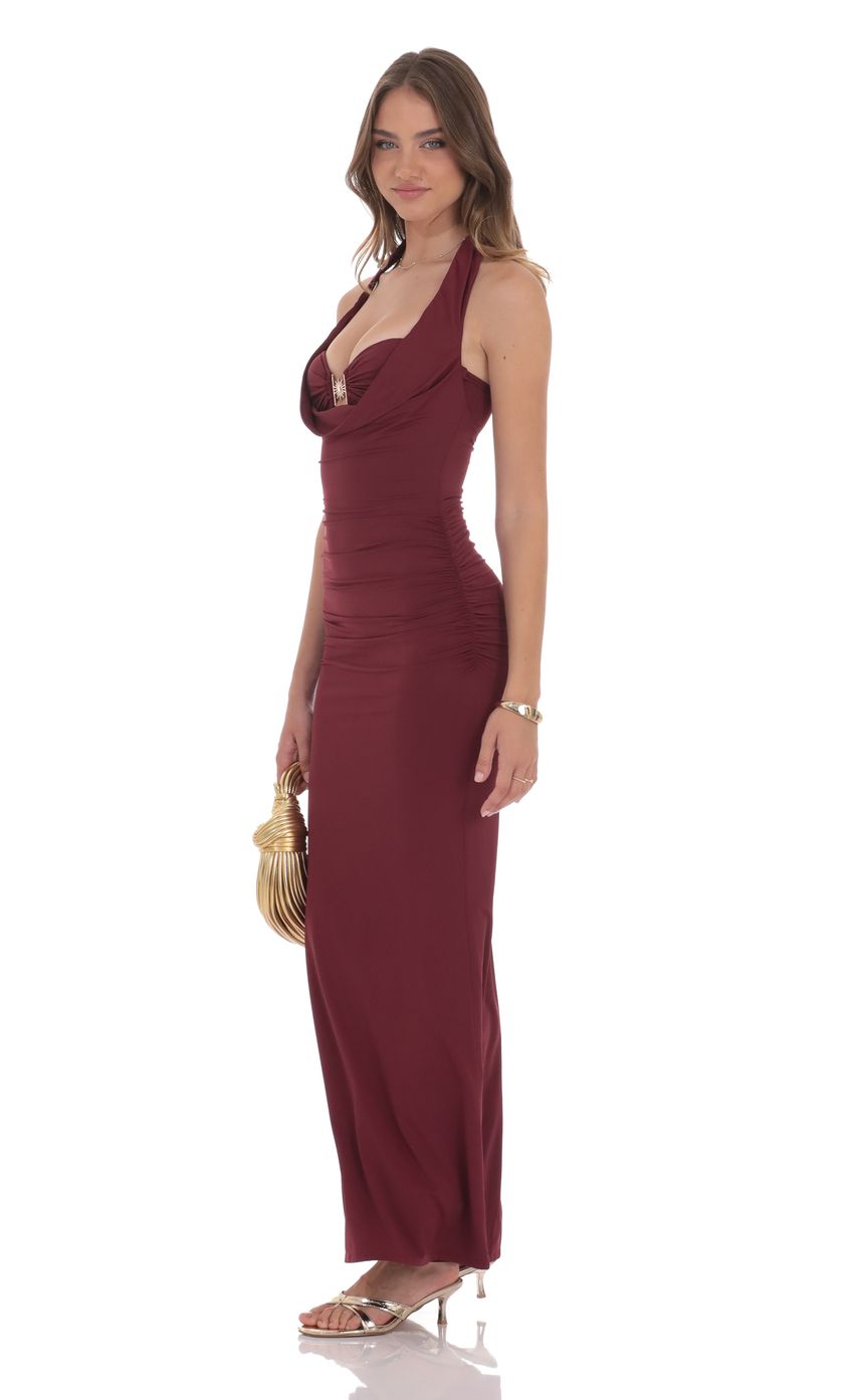 Picture Sunny Two Piece Maxi Dress in Maroon. Source: https://media-img.lucyinthesky.com/data/product-media/850xAUTO/f1e6bbeb-a8c3-43e5-a793-673d3e40d8ec.jpg