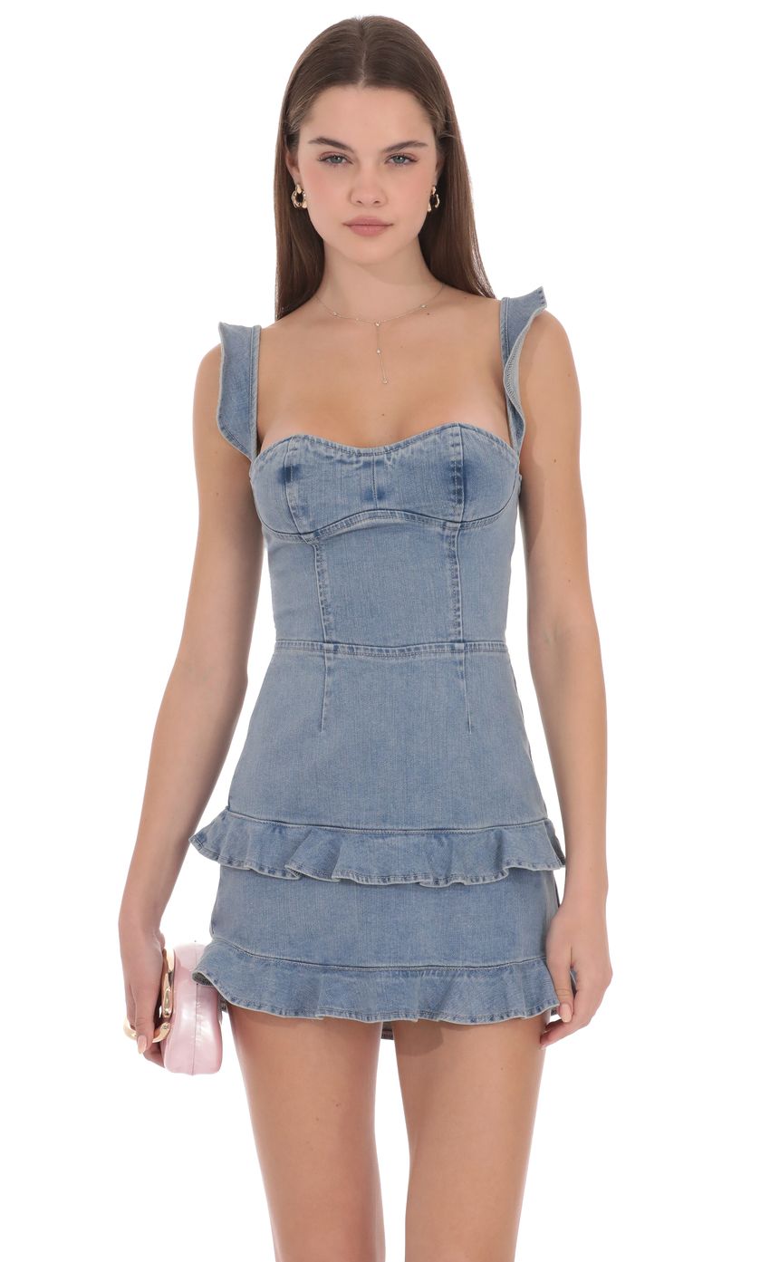 Product image for Solenne Denim Mini Dress