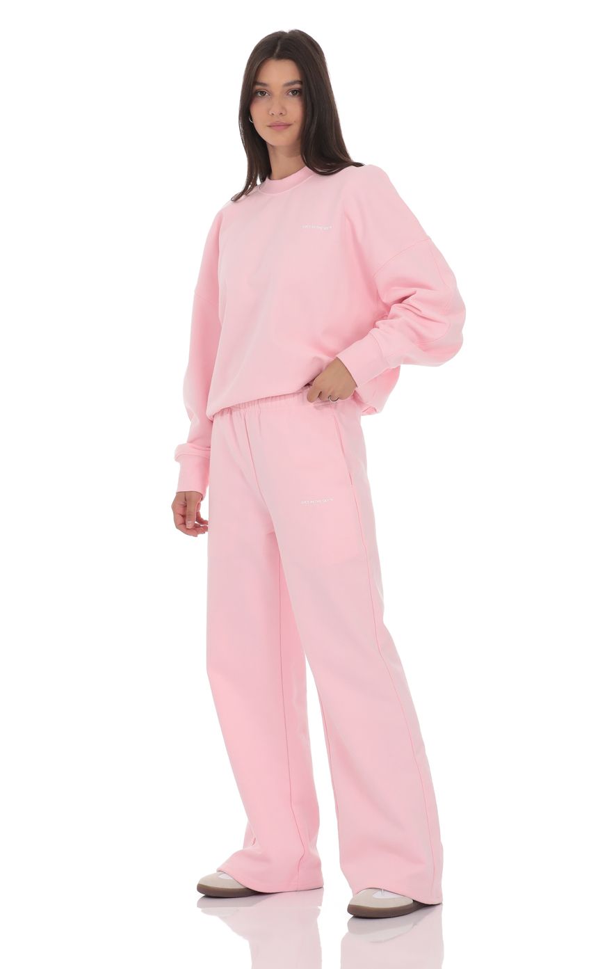 Изображение товара для Спортивные брюки с регулируемыми манжетами розовые