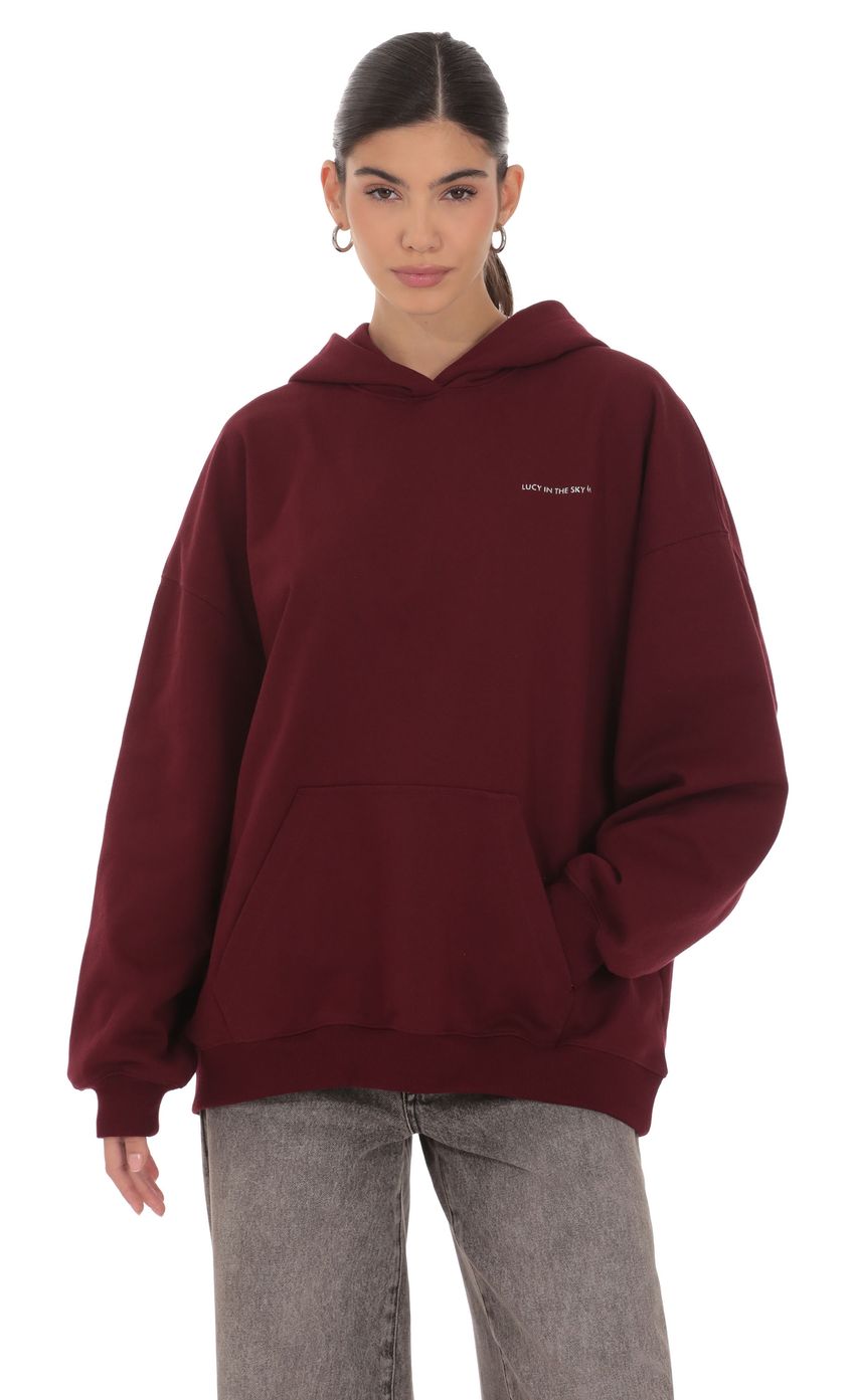 Изображение товара для Худи Lucy in the Sky цвета бургунди