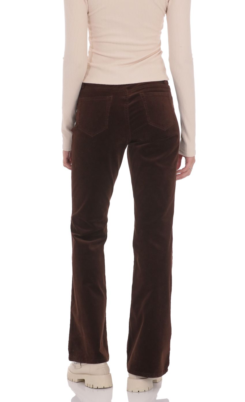 Product image for Corduroy Flare Jeans in Brown