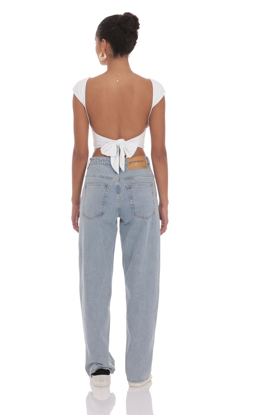 Picture Drawstring Denim Jeans in Blue. Source: https://media-img.lucyinthesky.com/data/product-media/850xAUTO/f70f86d5-400f-44bf-8a45-c7a5af5dc092.jpg