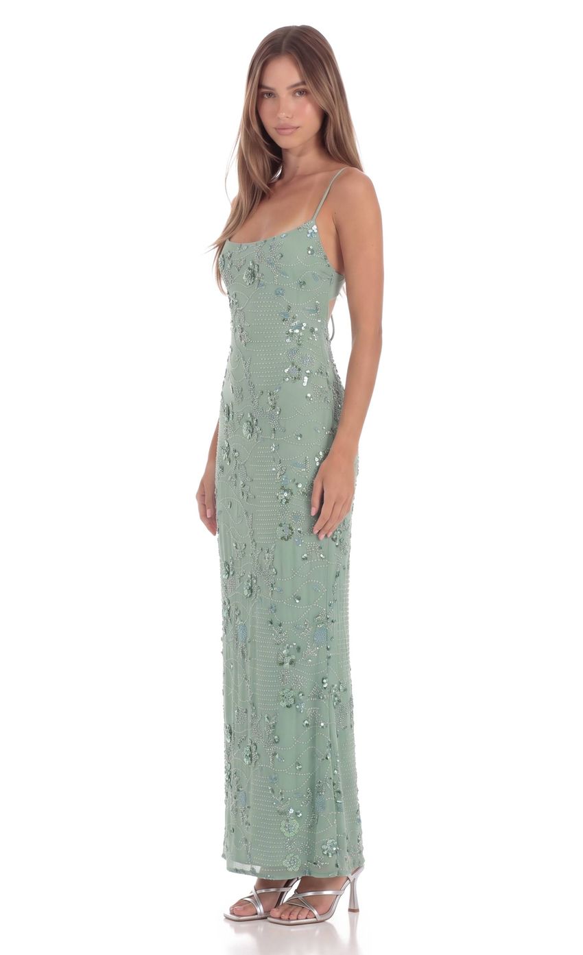 Product image for Embellished Maxi Dress in Green