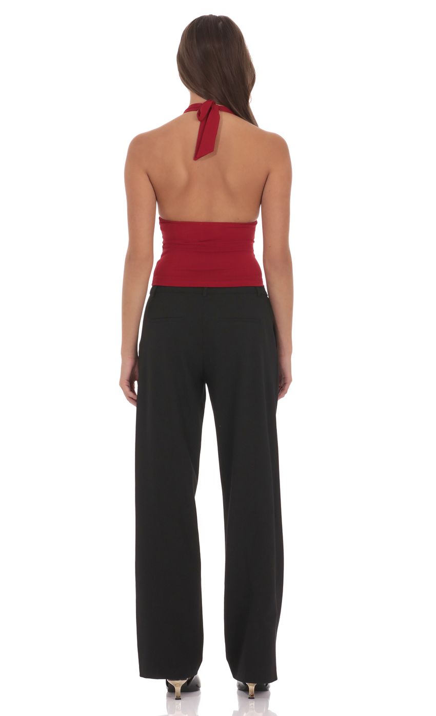 Изображение товара для Прямые брюки c защипами в чёрном цвете